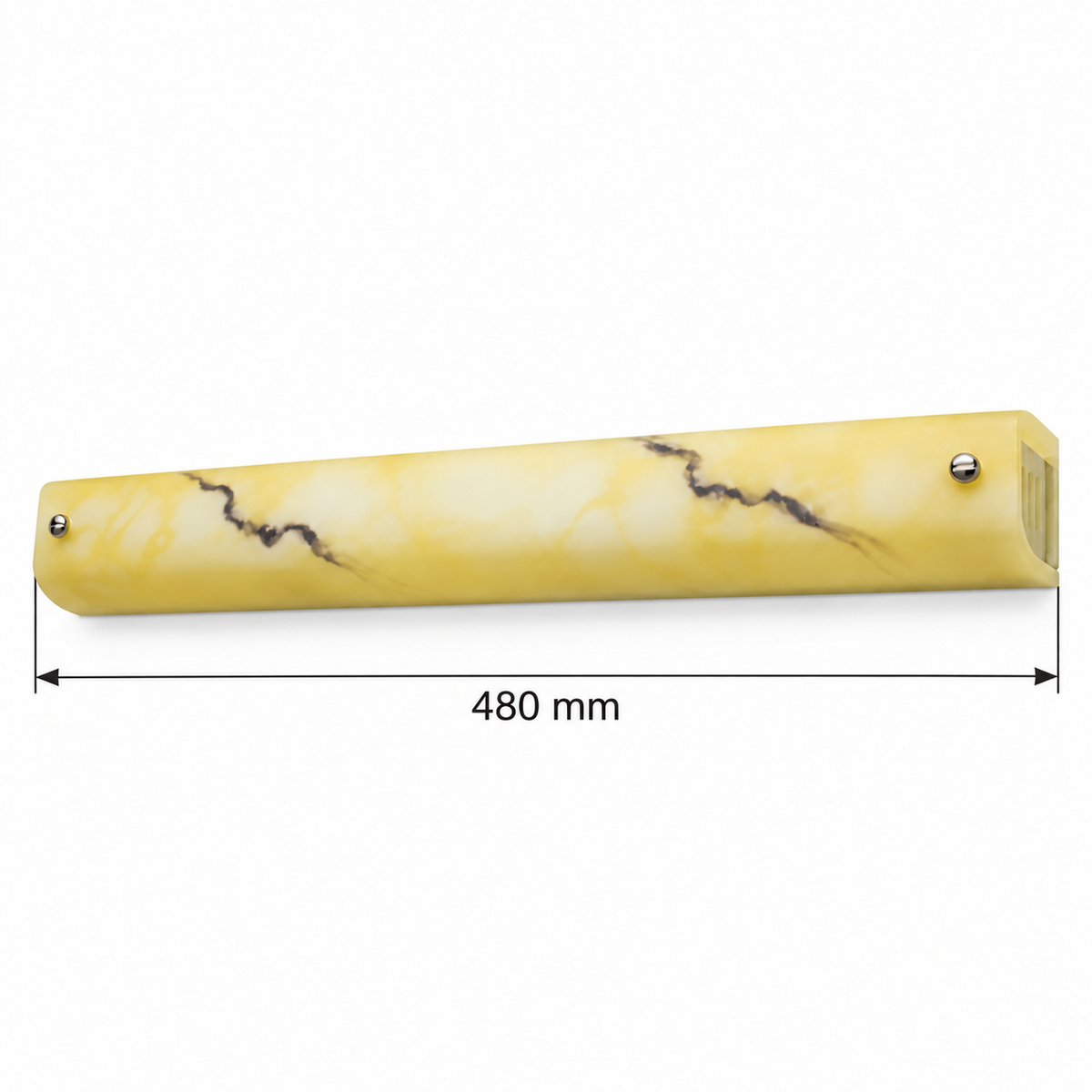 Cream Stone-Pattern 3-Lamp Picture Light, 480 mm dimension view showing overall horizontal length 480 mm