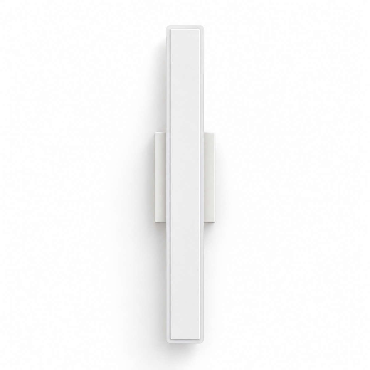 White Single-Bar Wall Light, 350 mm with the light off on a white background