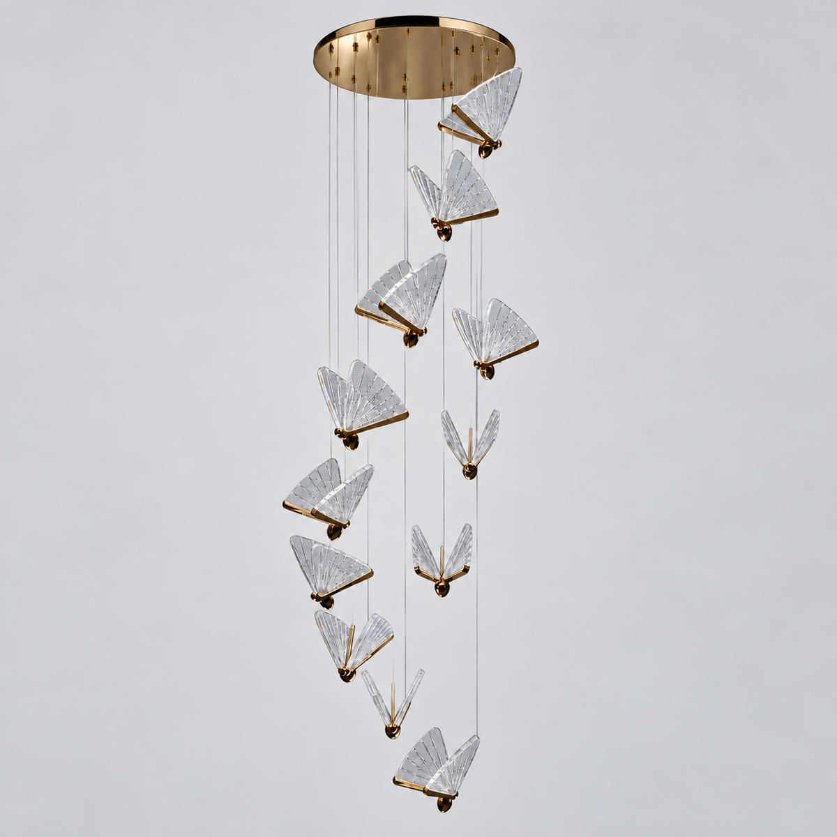 Butterfly Cascade Chandelier — studio view