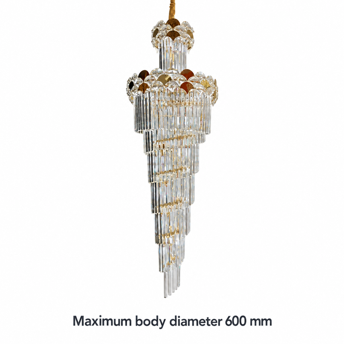 DM1268-GD--600x1800 dimension view: Maximum body diameter: 600 mm.