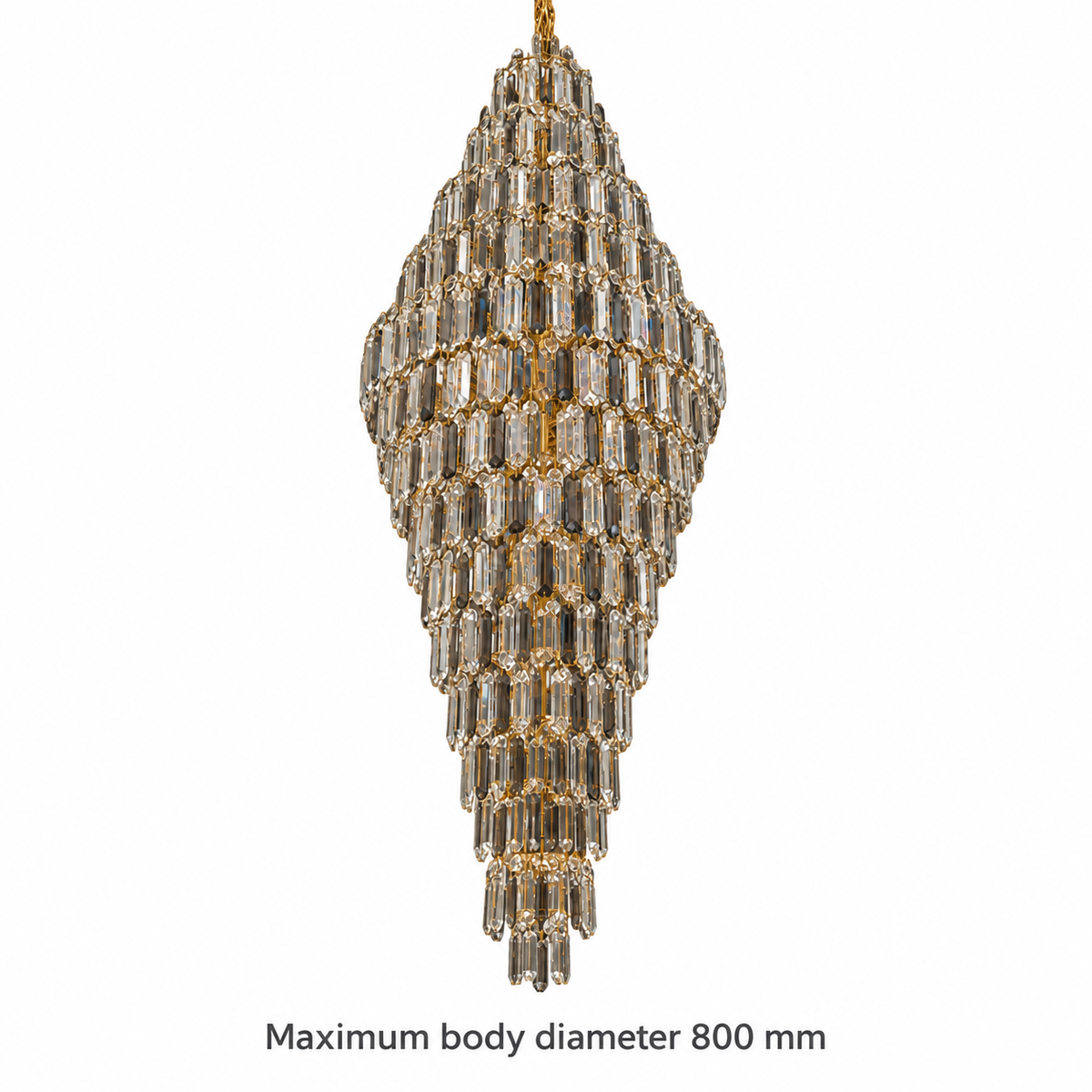 DM901-GD--800xH2500 dimension view: Maximum body diameter: 800 mm.