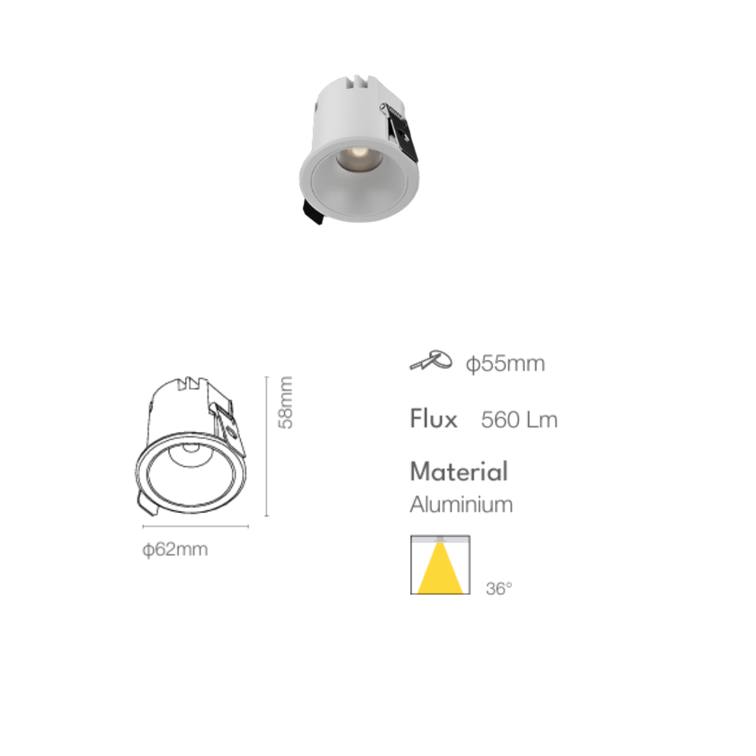 STEAM 7W & 15W IP65 Recessed Downlight