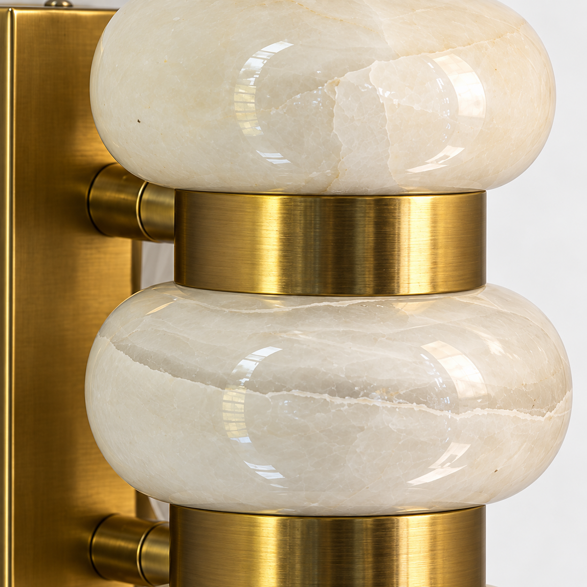 Close-up detail of marble elements and GAB finish