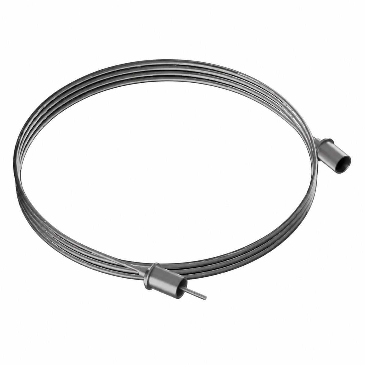 Amber 1000 mm cable kit shown coiled with its visible end fittings.
