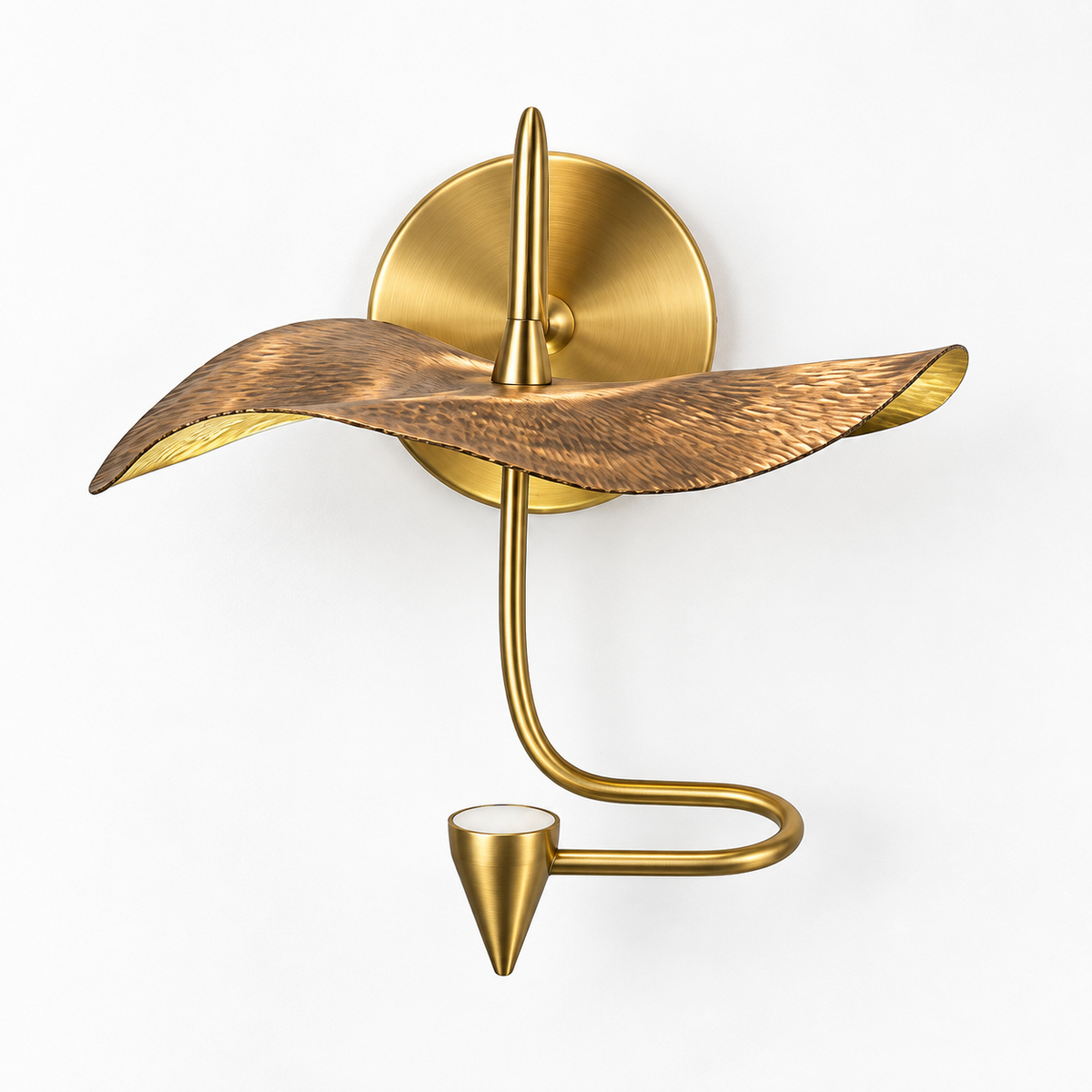 AOLW1016-CP sculptural iron wall light – illustrative product view