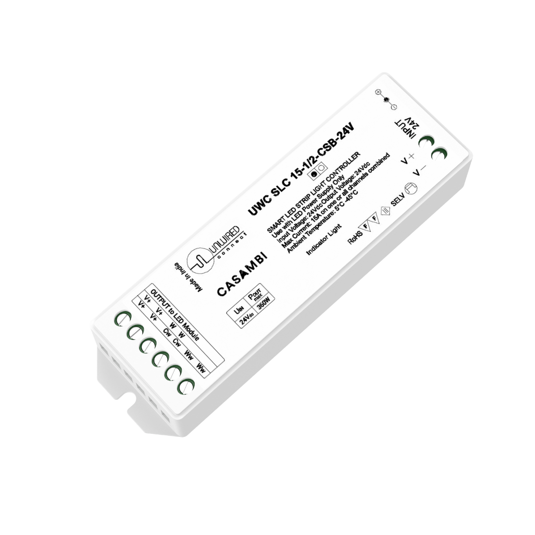 Casambi 15A 2-channel tunable white LED strip controller