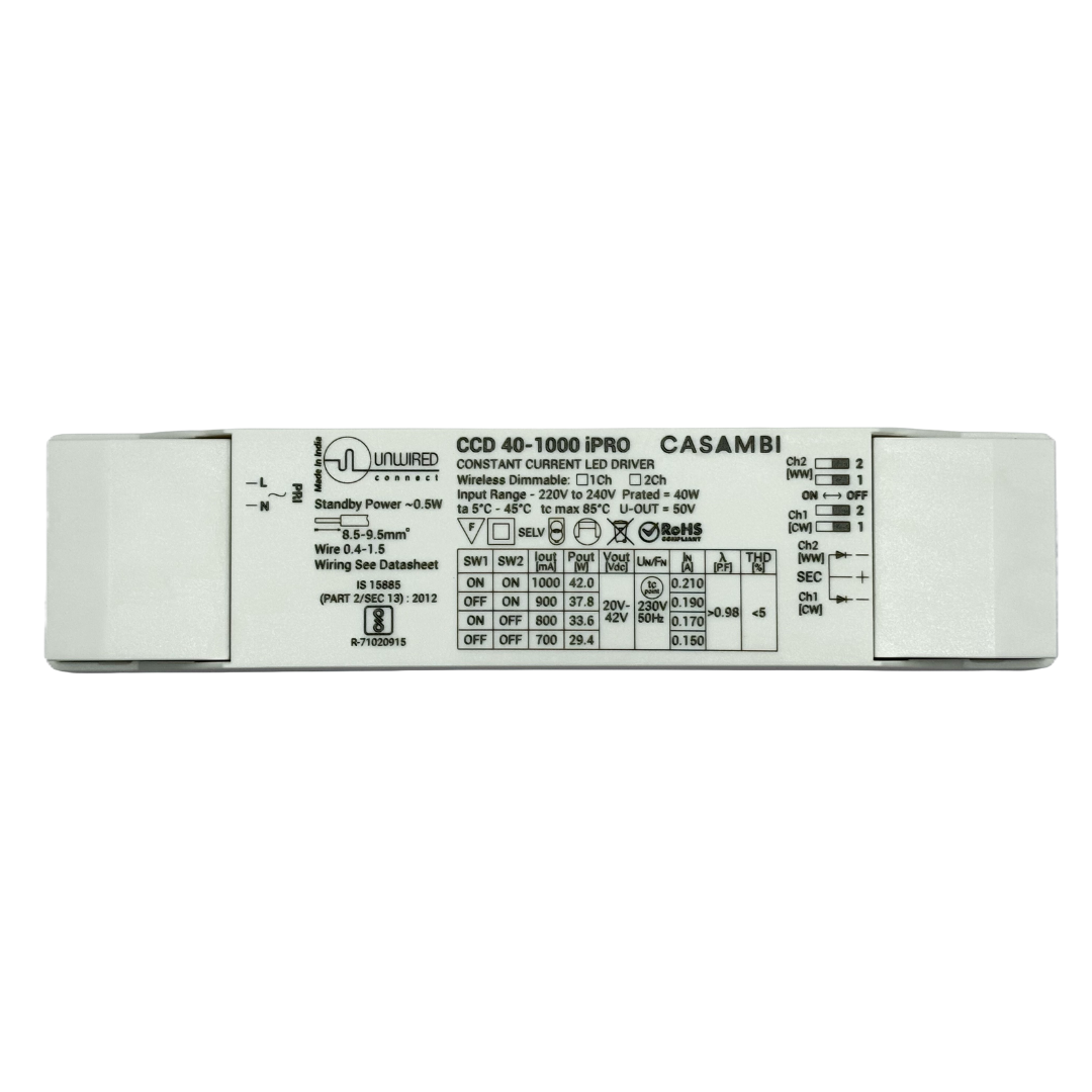 Casambi 40W PRO constant current smart LED driver