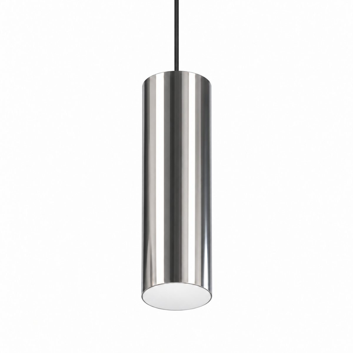 Cilindro Aluminium Pendant Light, studio view on white