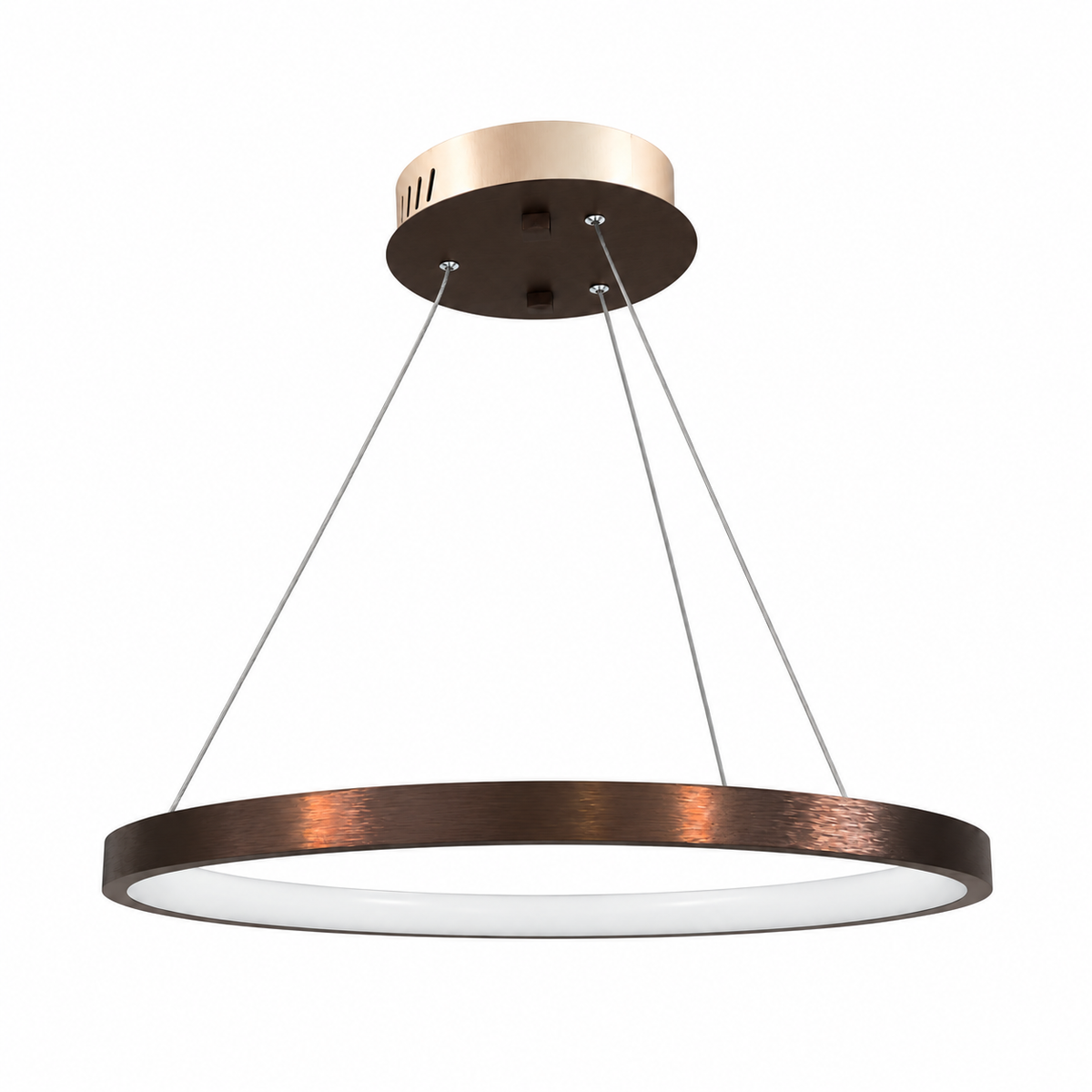 Coffee Wide-Ring Pendant, unlit studio view