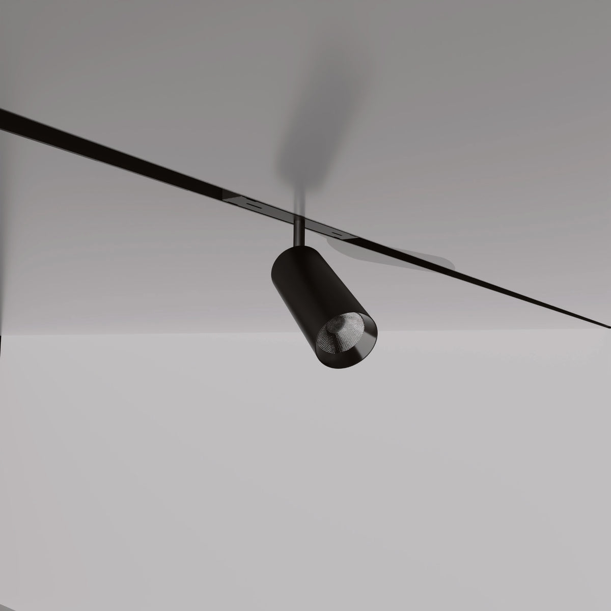CORE SPY MAGNETIC TRACK representative catalogue photograph of a black track-mounted spotlight