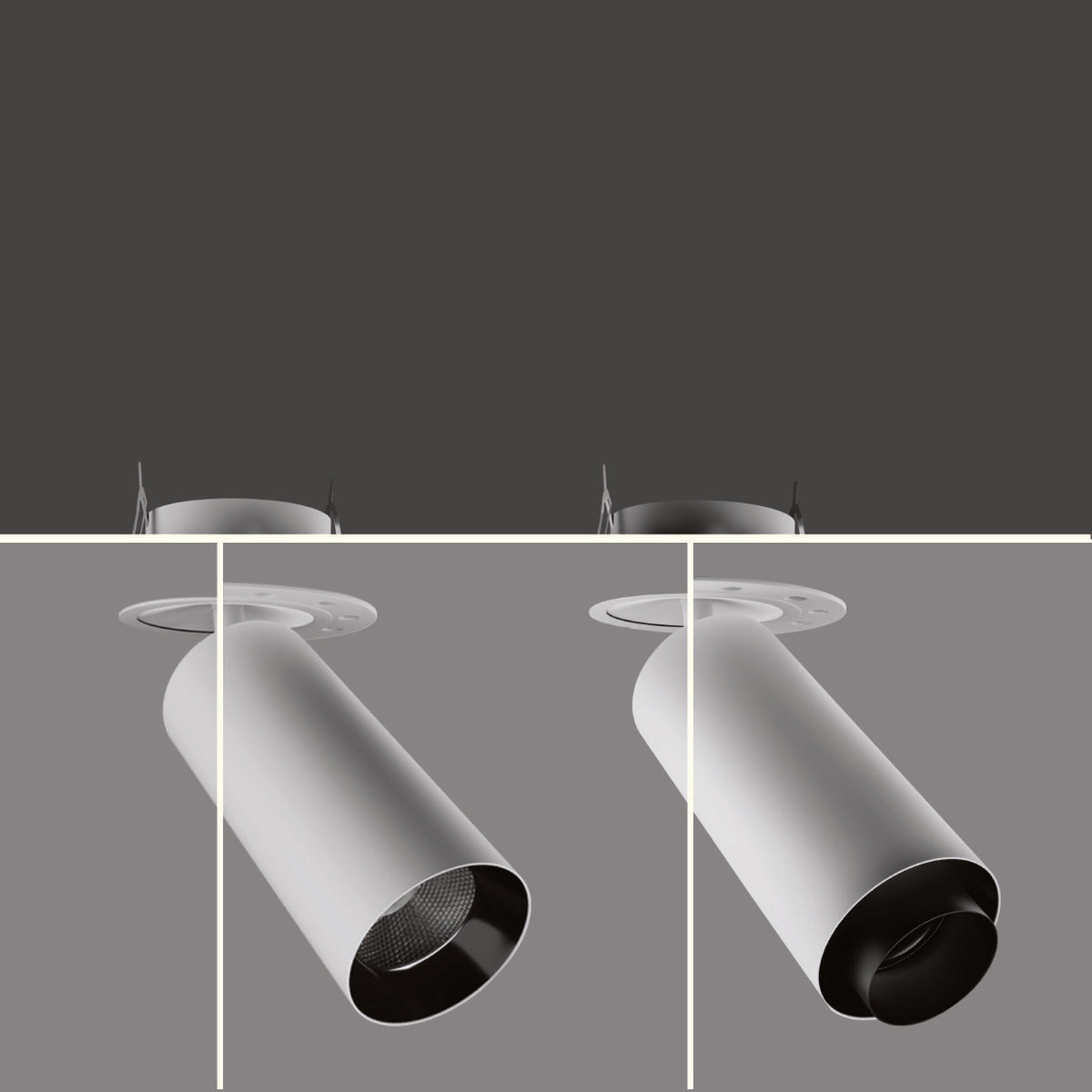 CORE SPY-T catalogue product photograph; standard version left, zoomable version right