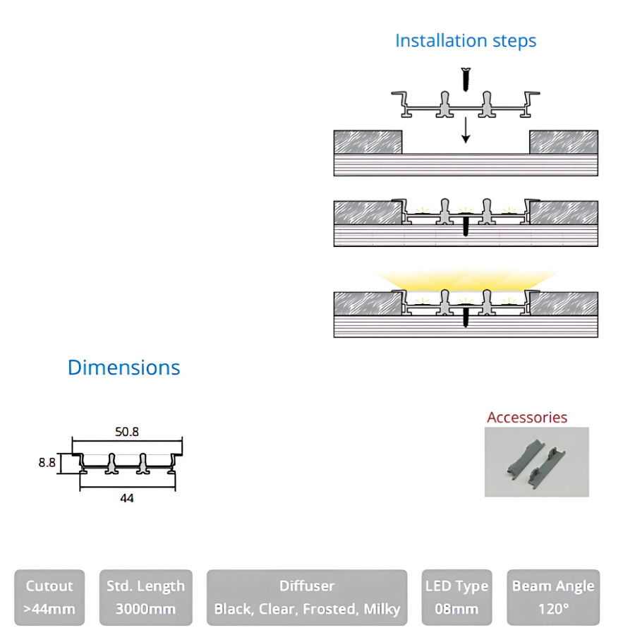 DIFFUSA RAIL 44MM