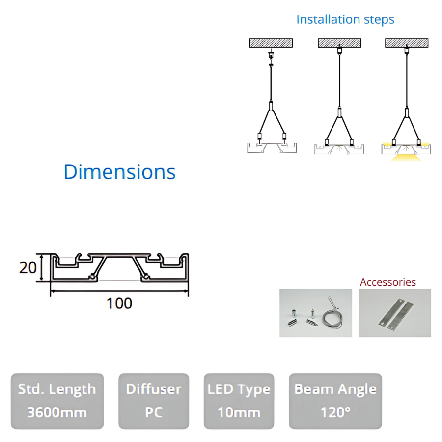 ALING LIGHT 3600MM