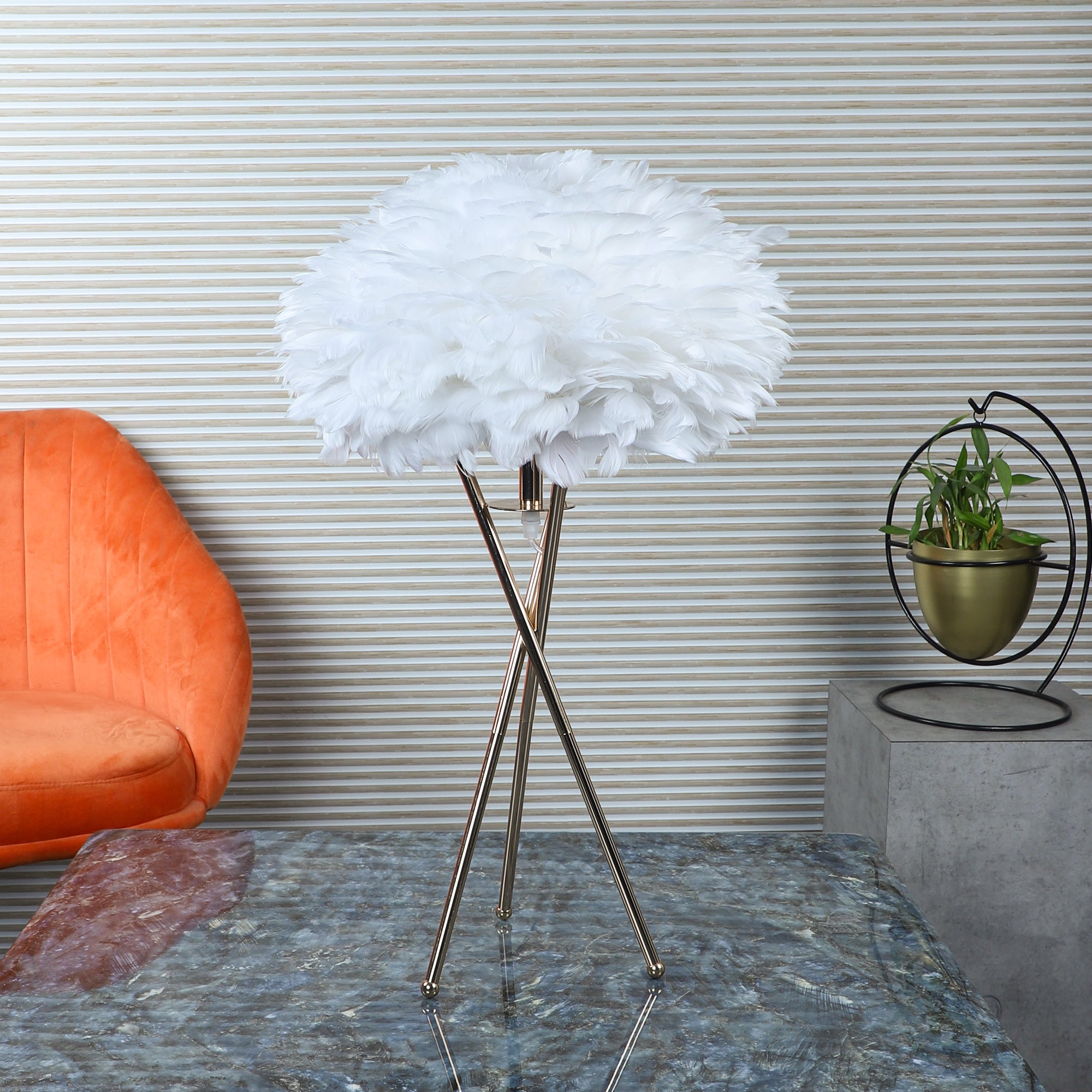 OSTRICH WHITE TABLE - imperial emporio