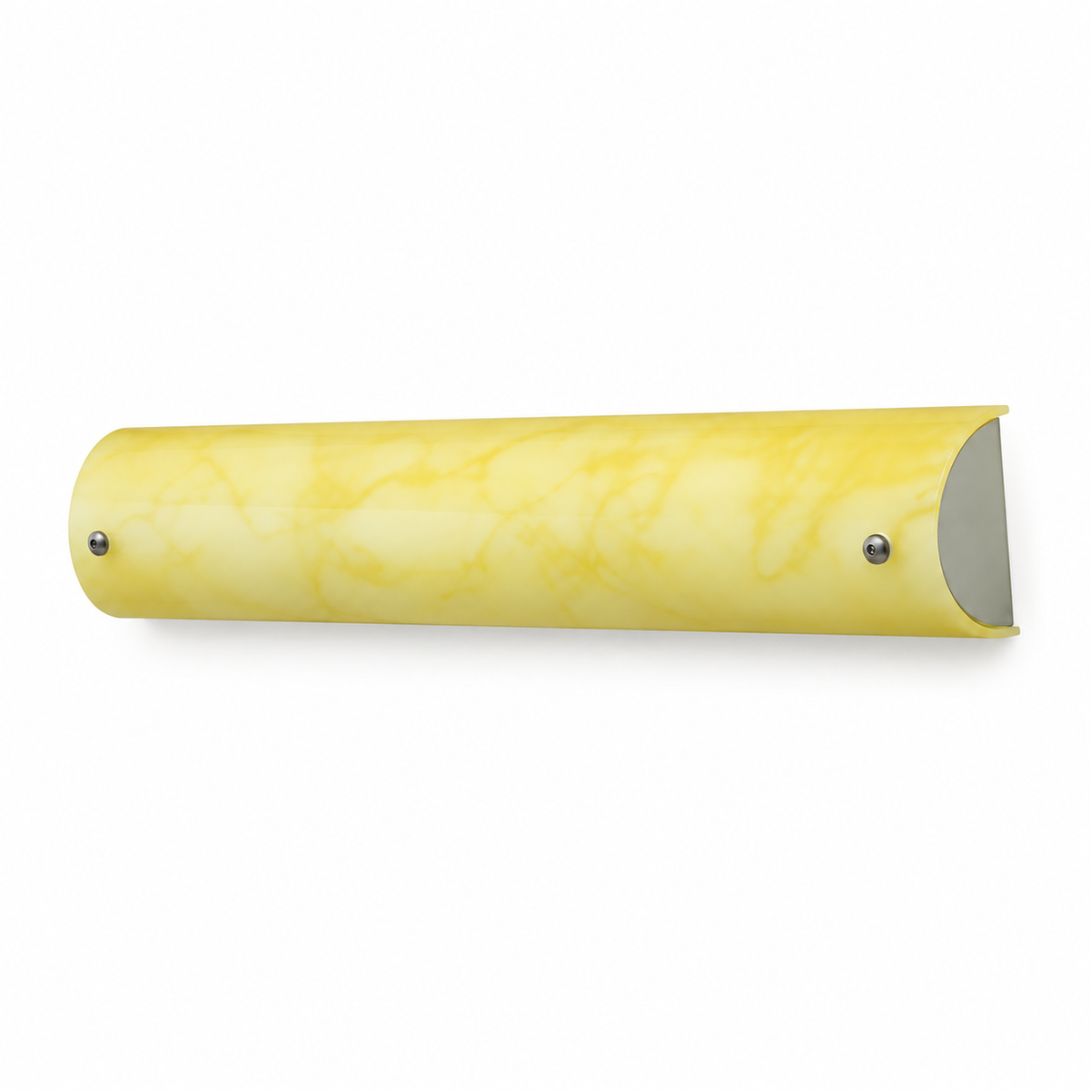 Cream Curved 2-Lamp Picture Light, 380 mm with the light off on a white background