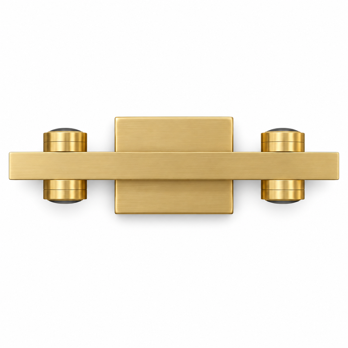 Gold-Toned 2-Module Up & Down Wall Light, 280 mm with the light off on a white background