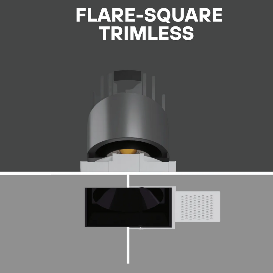 FLARE-SQUARE TRIMLESS