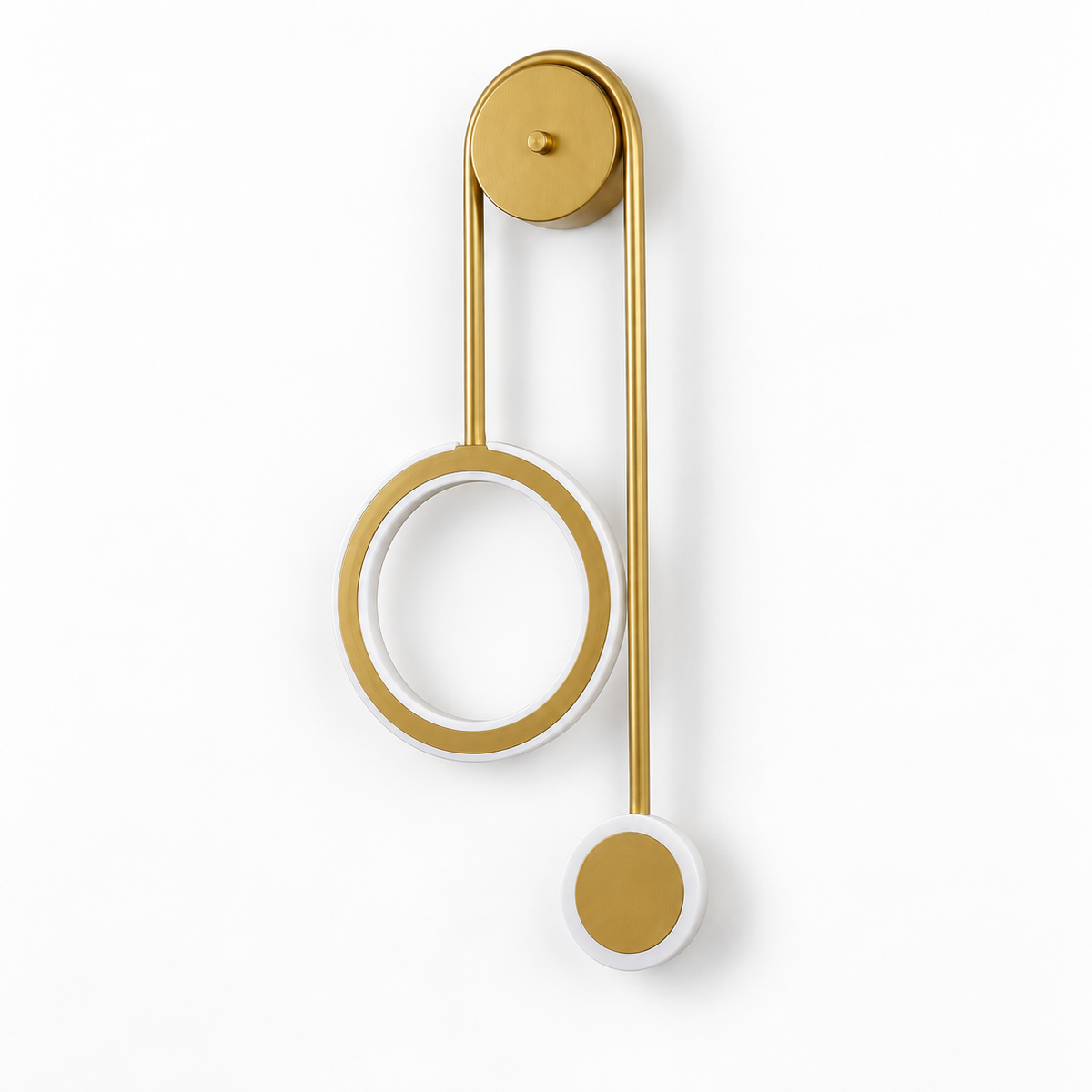 Asymmetric Halo and Disc Wall Light switched off in a studio view against a plain background.