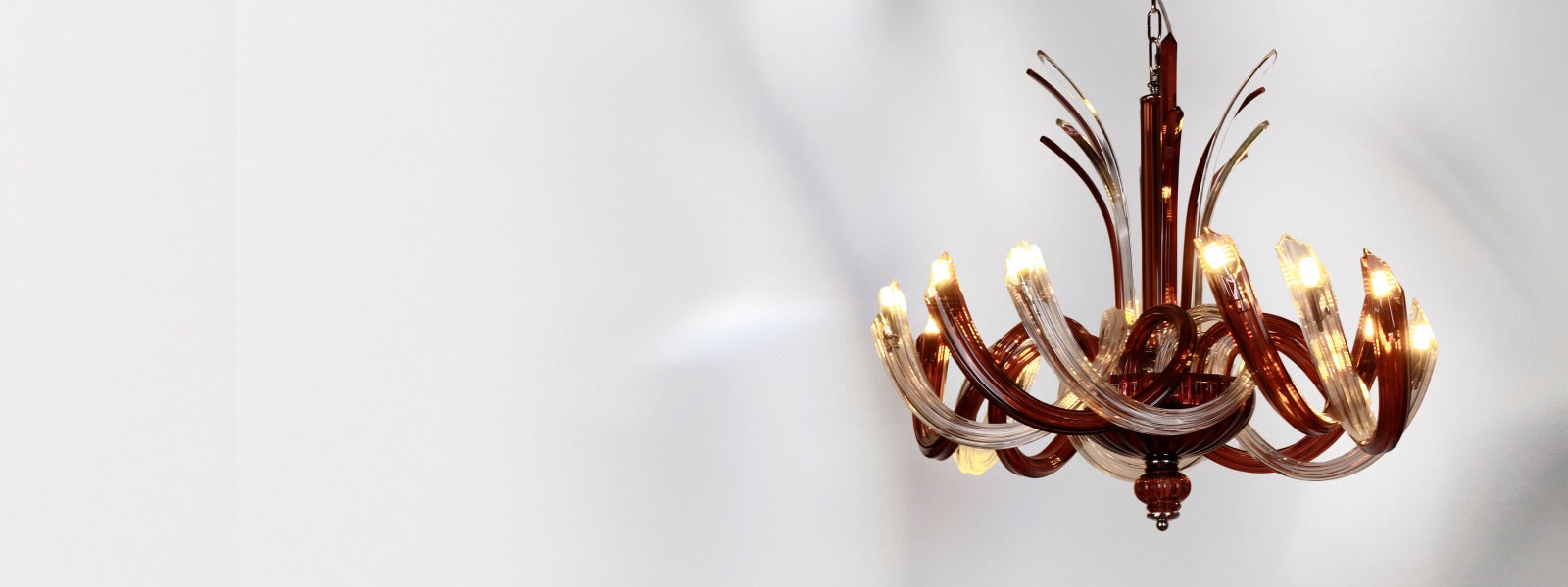 Chandelier with multiple lights on a white background