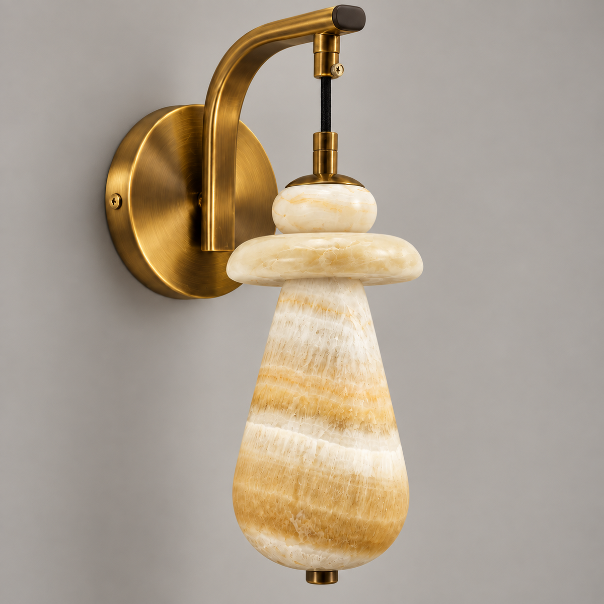 Close-up detail of Marble Drop Wall Light
