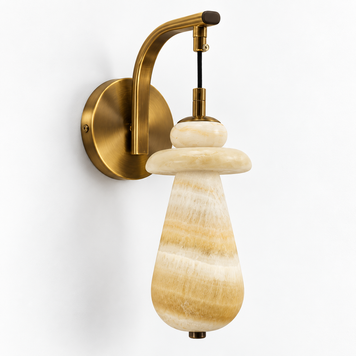 Marble Drop Wall Light on white background