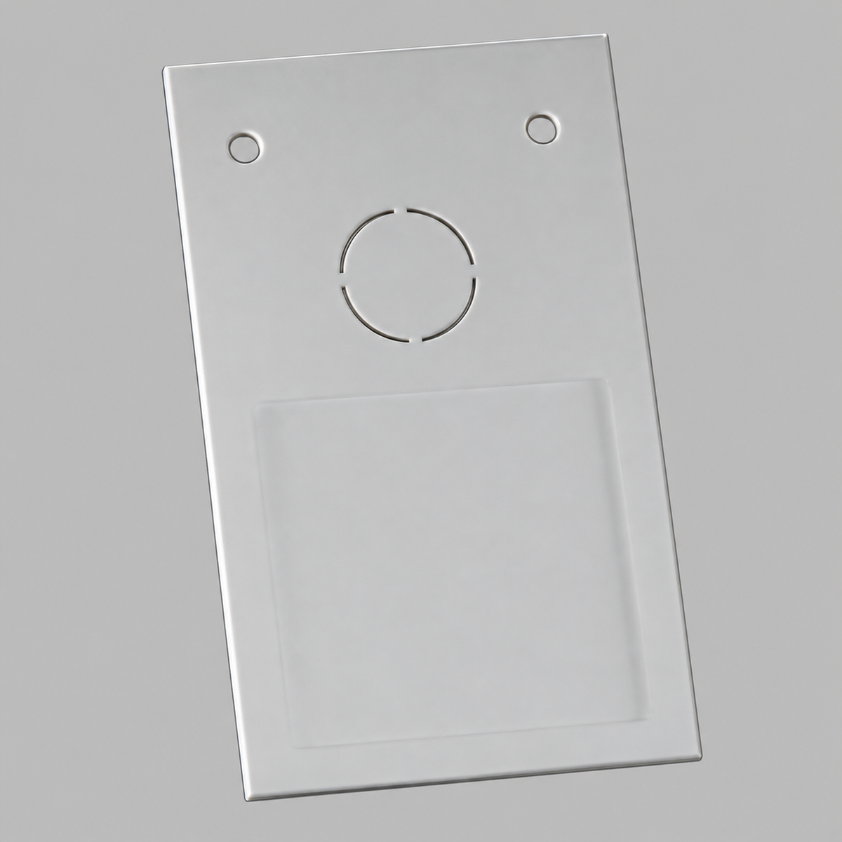 Bespoke 10 mm White end cap with its visible circular and rectangular details.