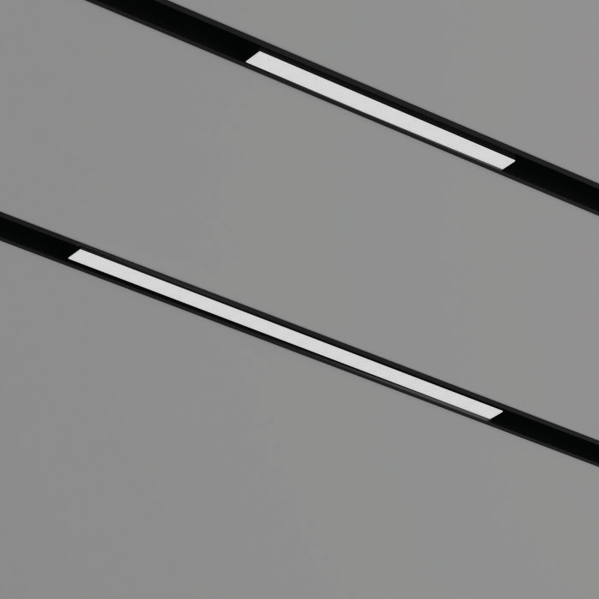 Bespoke Linear 5mm Black shared product photograph on illustrative track; no exact wattage is assigned.