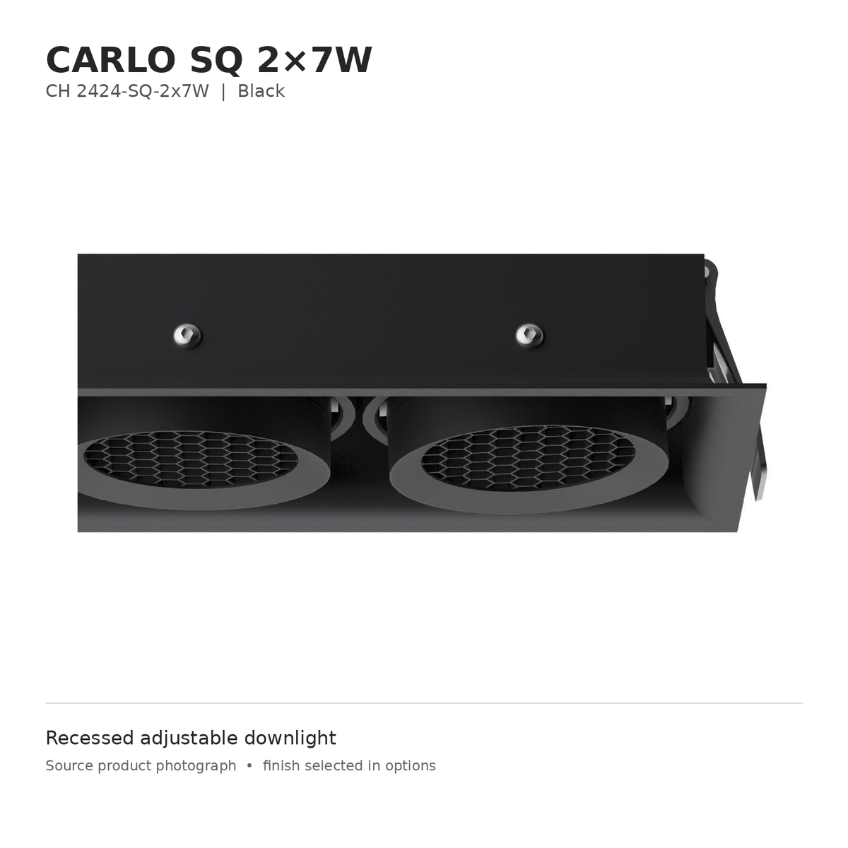CARLO SQ 2×7W black body reference