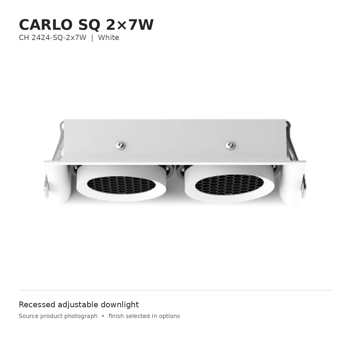 CARLO SQ 2×7W white body reference