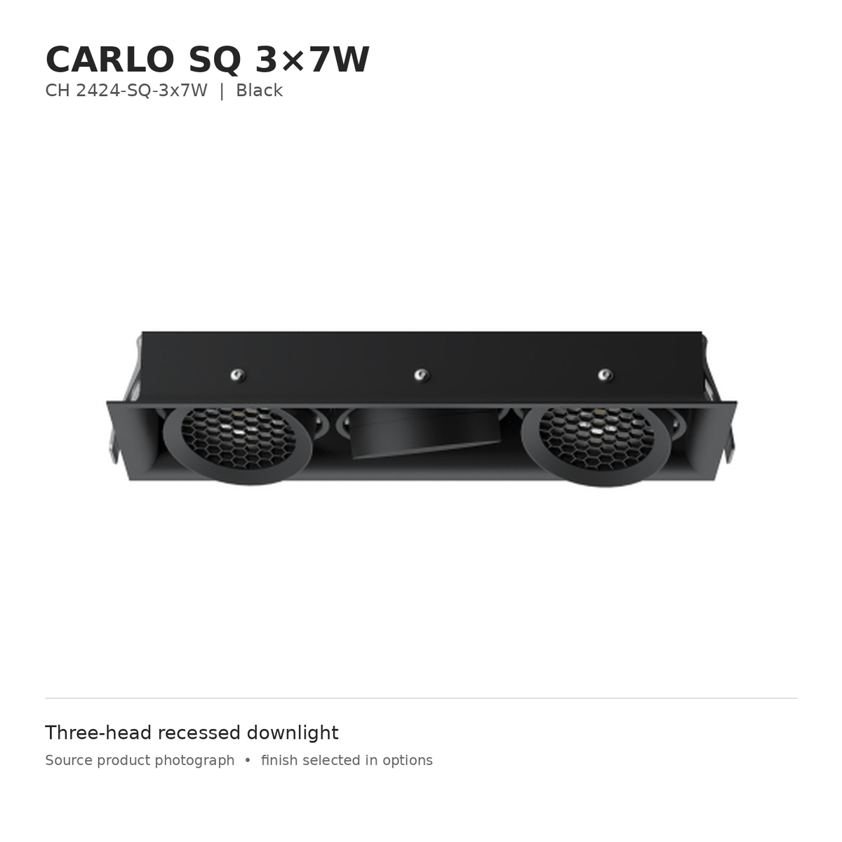 CARLO SQ 3×7W black body reference