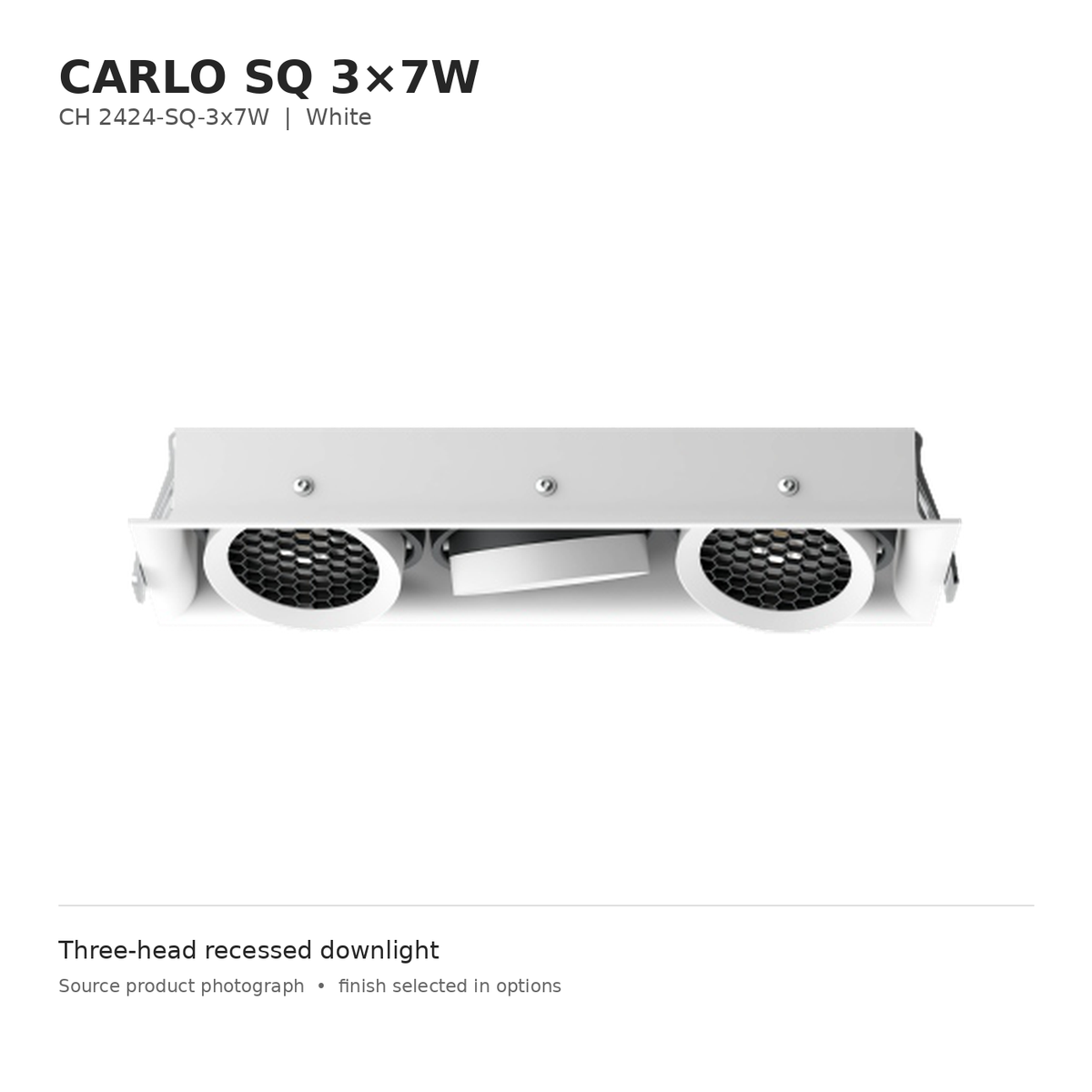 CARLO SQ 3×7W white body reference
