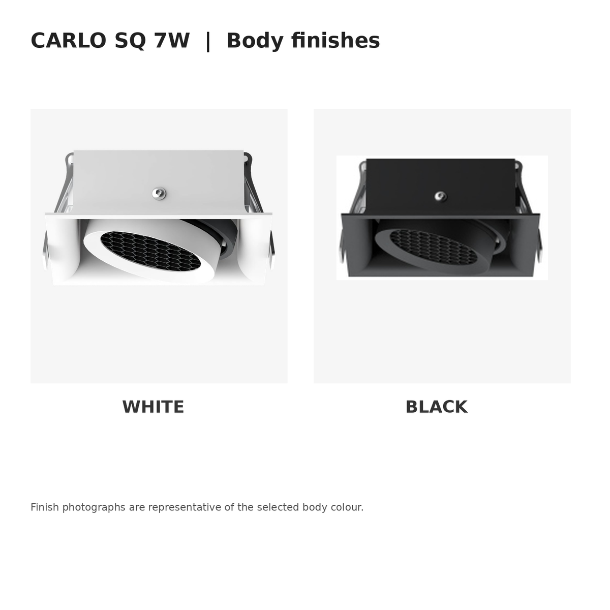 CARLO SQ 7W white and black finish guide
