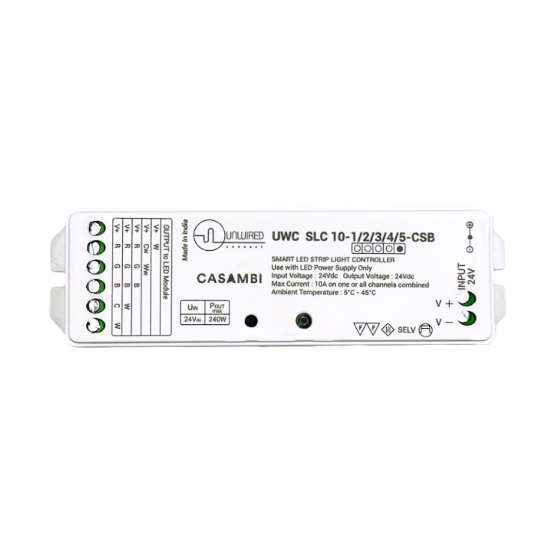 Casambi 10A 5-channel RGB and tunable white LED strip controller