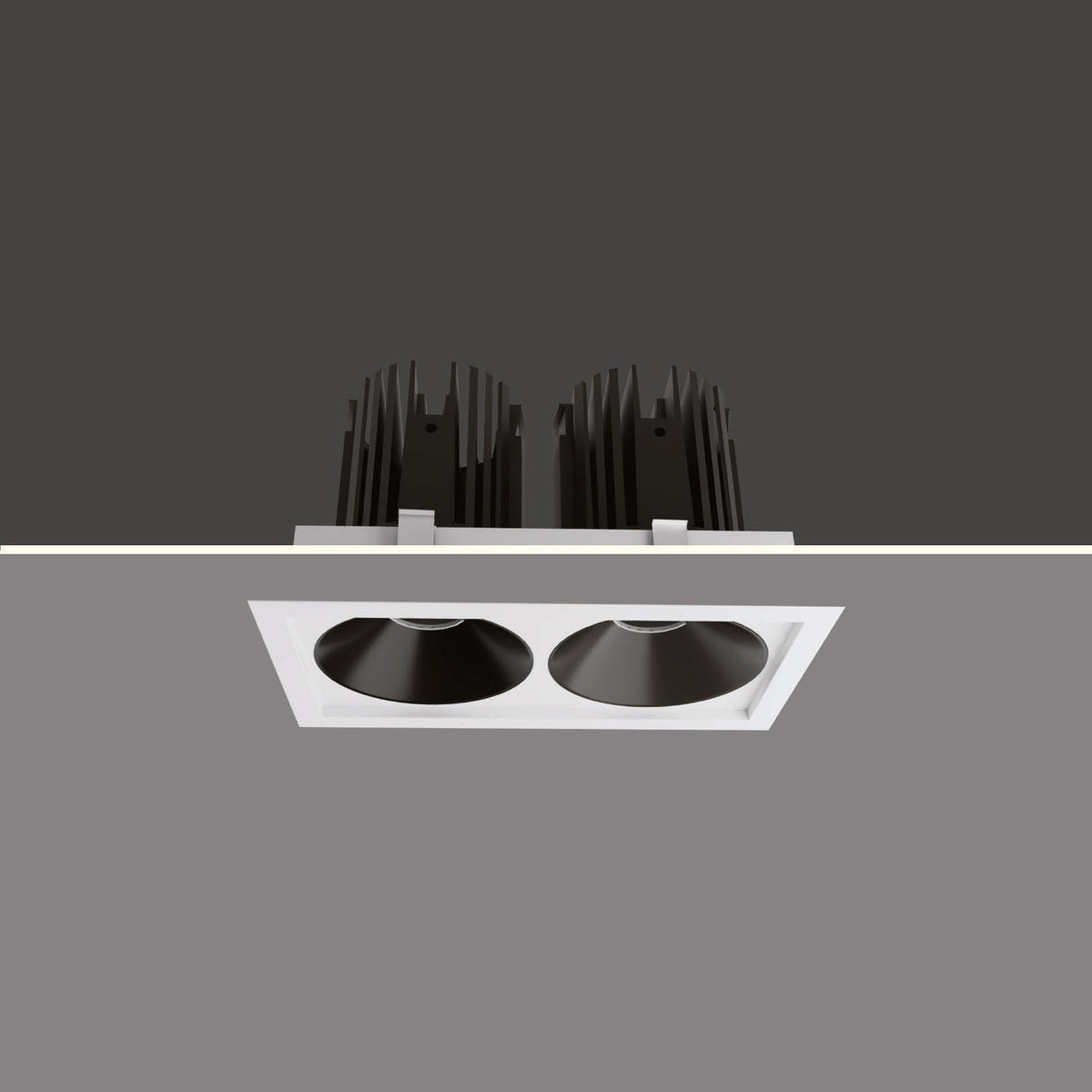 CORE DOUBLE twin-head 16W and 24W recessed downlight, representative catalogue view