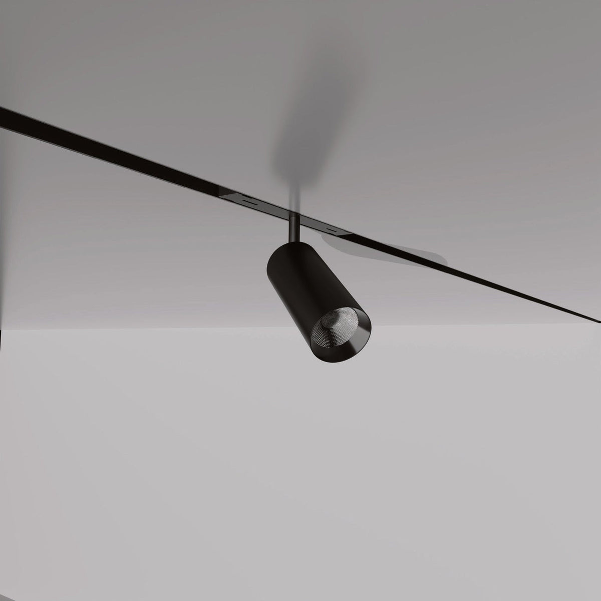 CORE SPY MAGNETIC TRACK representative catalogue photograph of a black track-mounted spotlight