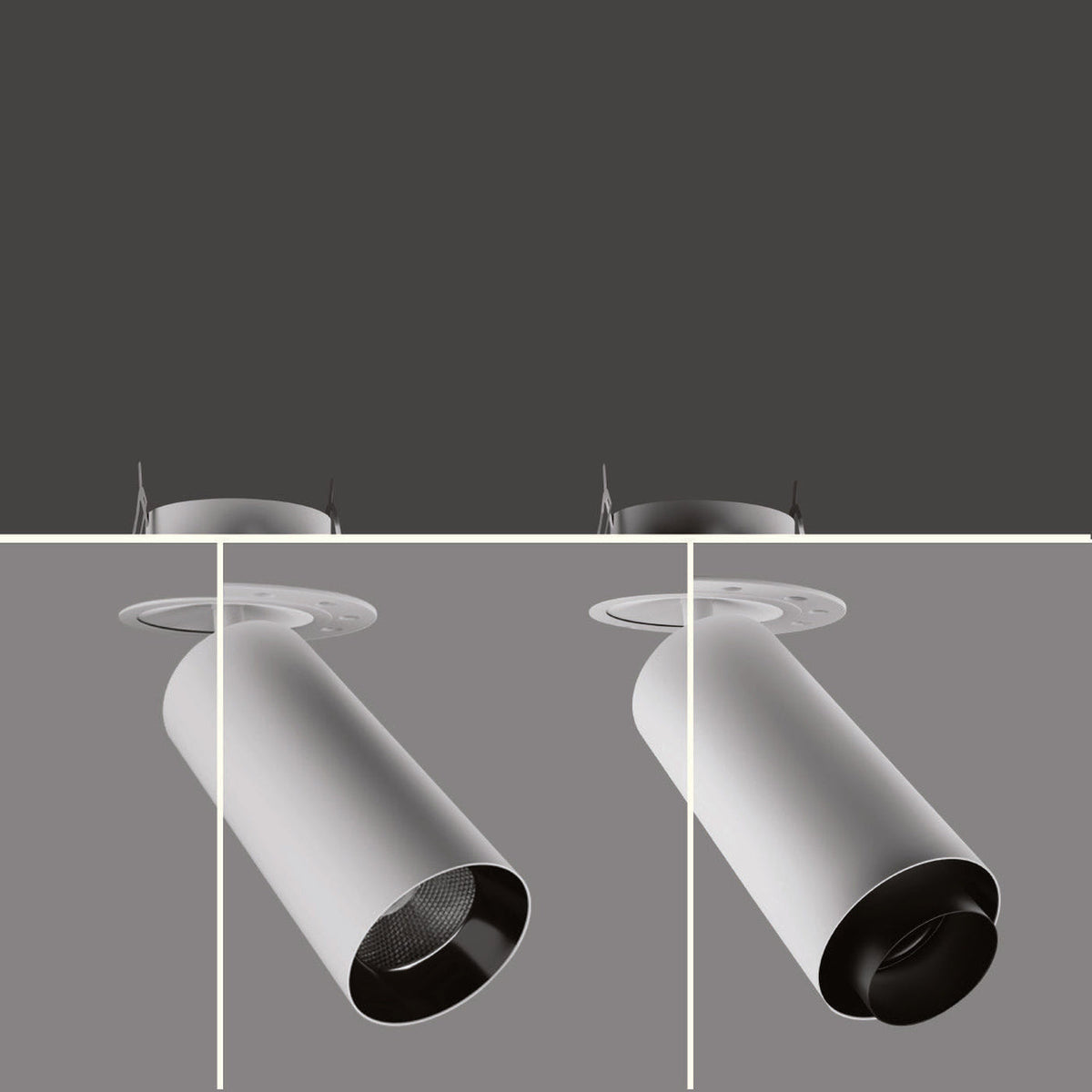 CORE SPY-T catalogue product photograph; standard version left, zoomable version right