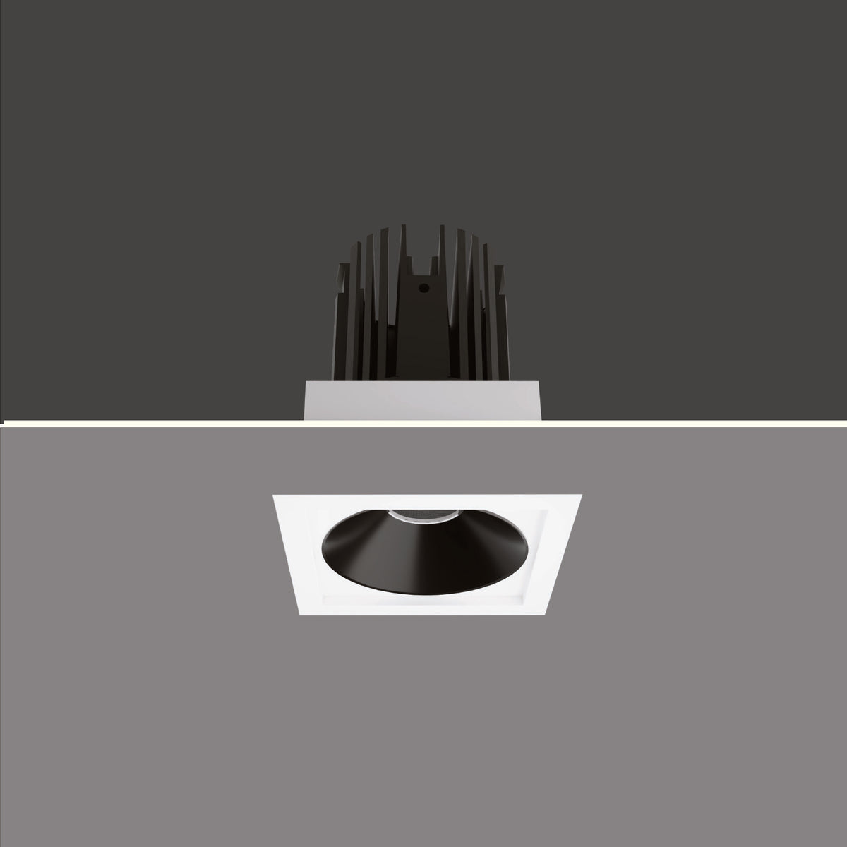 CORE SQUARE 15W and 18–20W recessed downlight, representative catalogue view