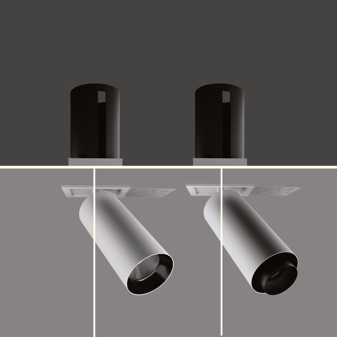 CORE SQUARE SNOOP-T: catalogue comparison shows standard version on the left and zoomable version on the right