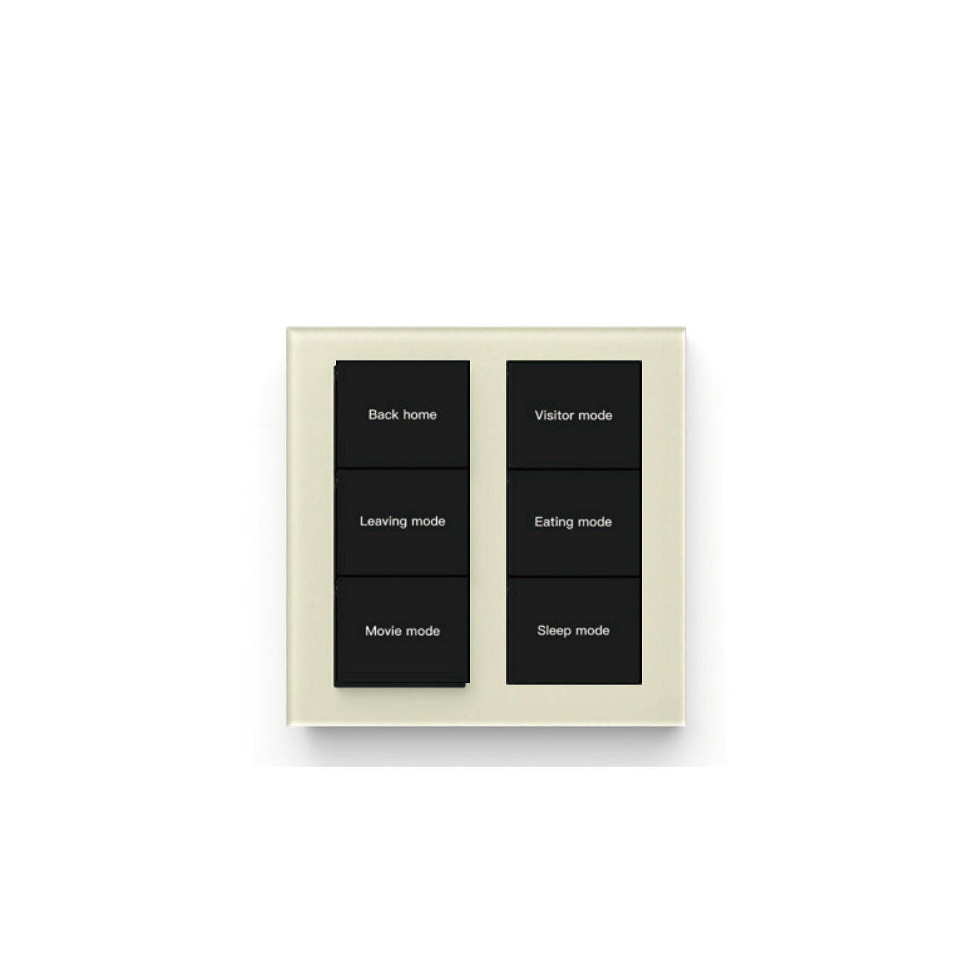 D1 6 Button Casambi Switch Lava White art glass finish