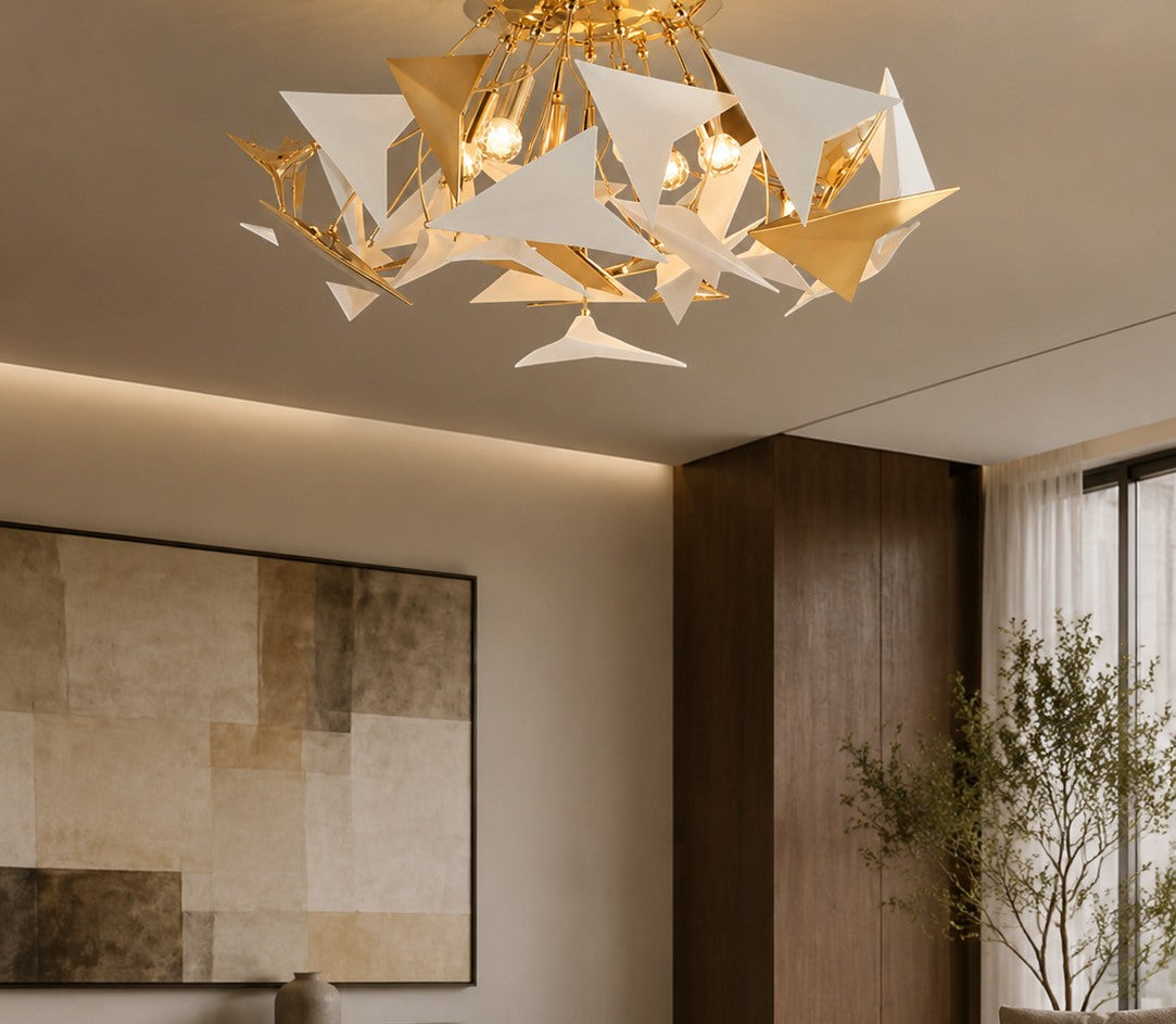 Origami Ceramic Ceiling Light full original in-situ image