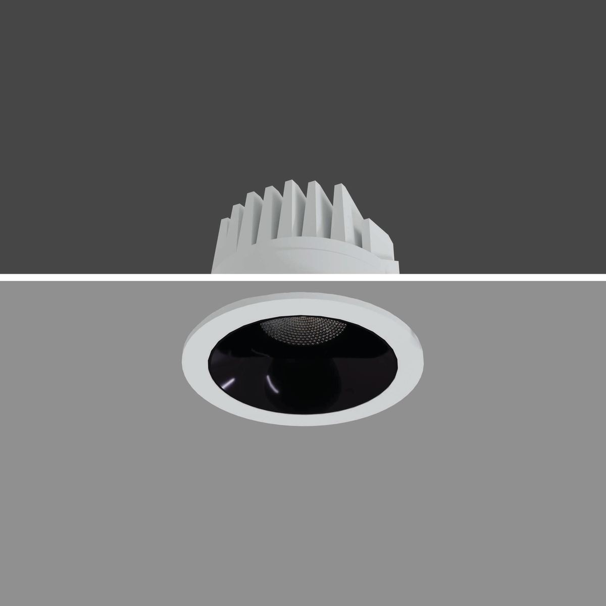DUPPLE-03 recessed downlight — representative installed view