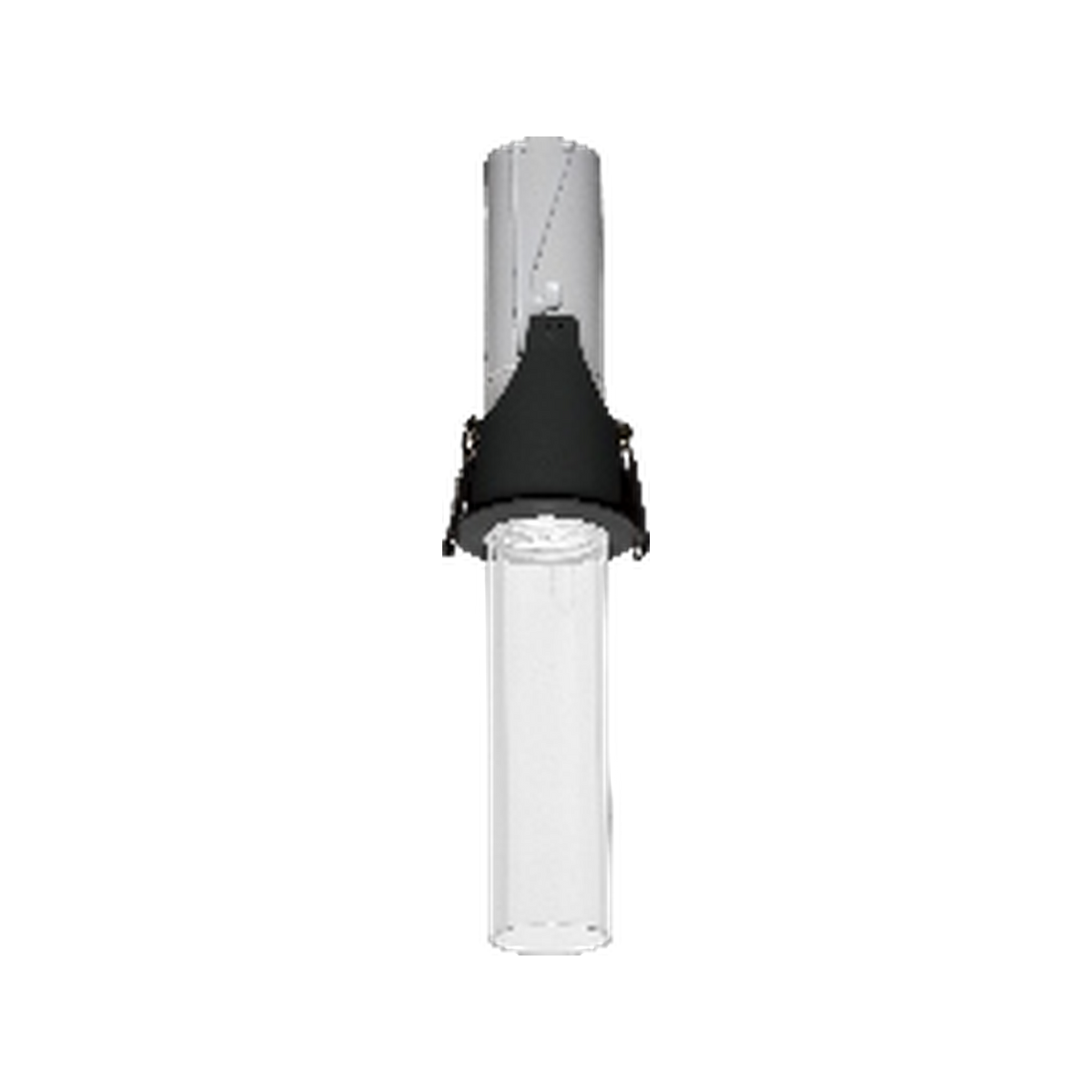 MARS D 8W black trim clear glass