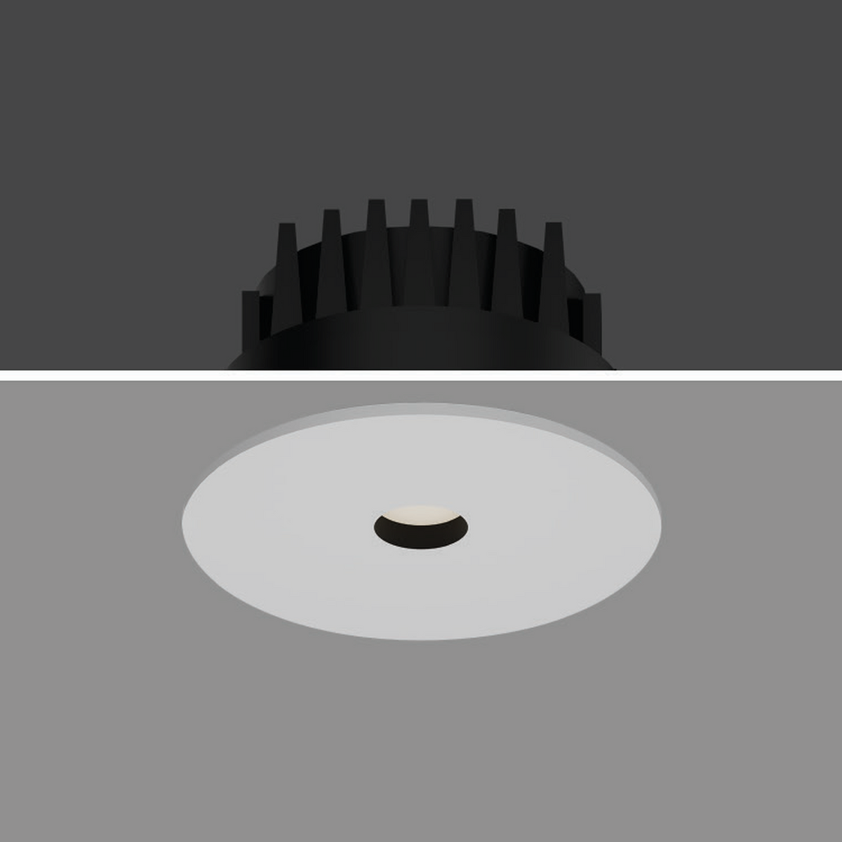 TRUE LIGHT PINNACLE recessed downlight, original white-body reference; selected body finish may differ.