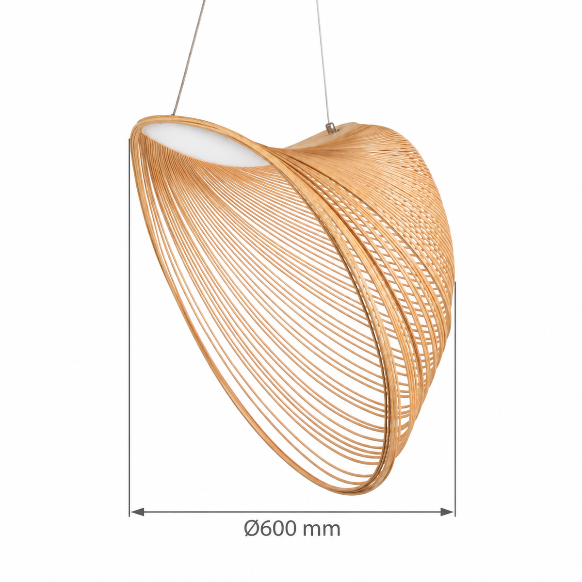 Sylvera Twisted Wood Lattice Pendant – confirmed dimensions in millimetres