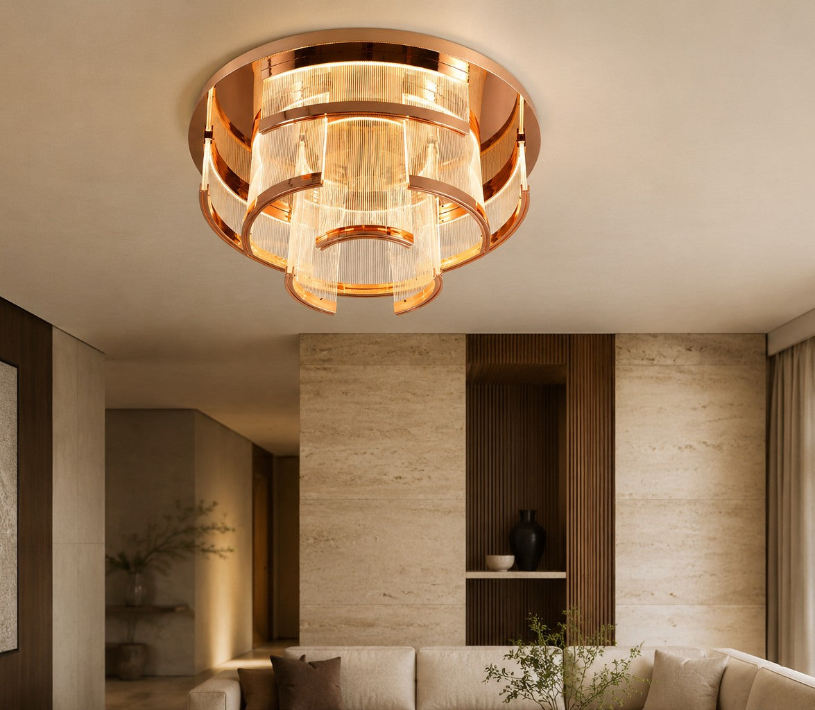 Layered Arc Acrylic Ceiling Light full original in-situ image